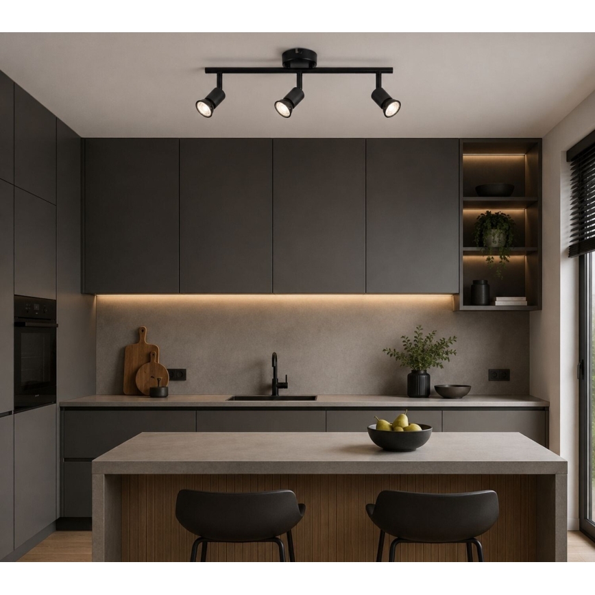 Rabalux - Spotlampe 3xGU10/25W/230V sort