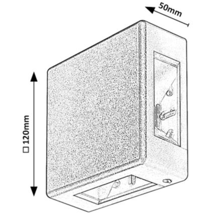 Rabalux - Udendørs LED væglampe LED/6W/230V IP54 sort