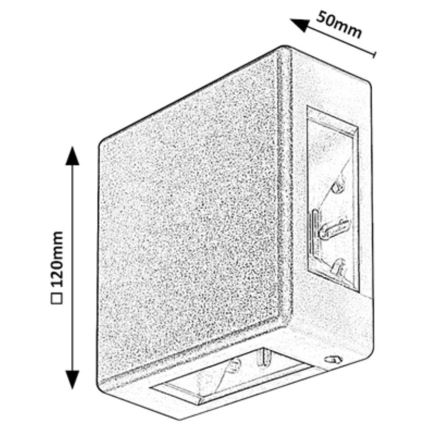 Rabalux - Udendørs LED væglampe LED/6W/230V IP54 sort