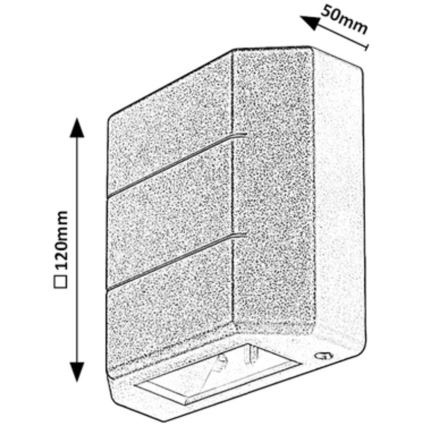 Rabalux - Udendørs LED væglampe LED/6W/230V IP54 sort