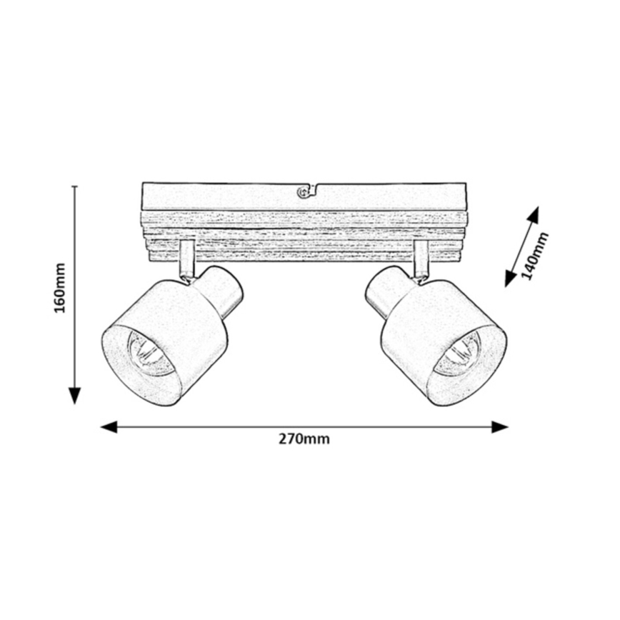 Rabalux - Spotlampe 2xE14/10W/230V
