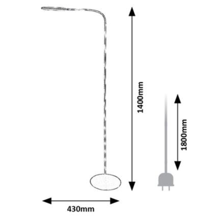 Rabalux - LED Dæmpbar Touch-gulvlampe LED/10W/230V 3000-6000K grå
