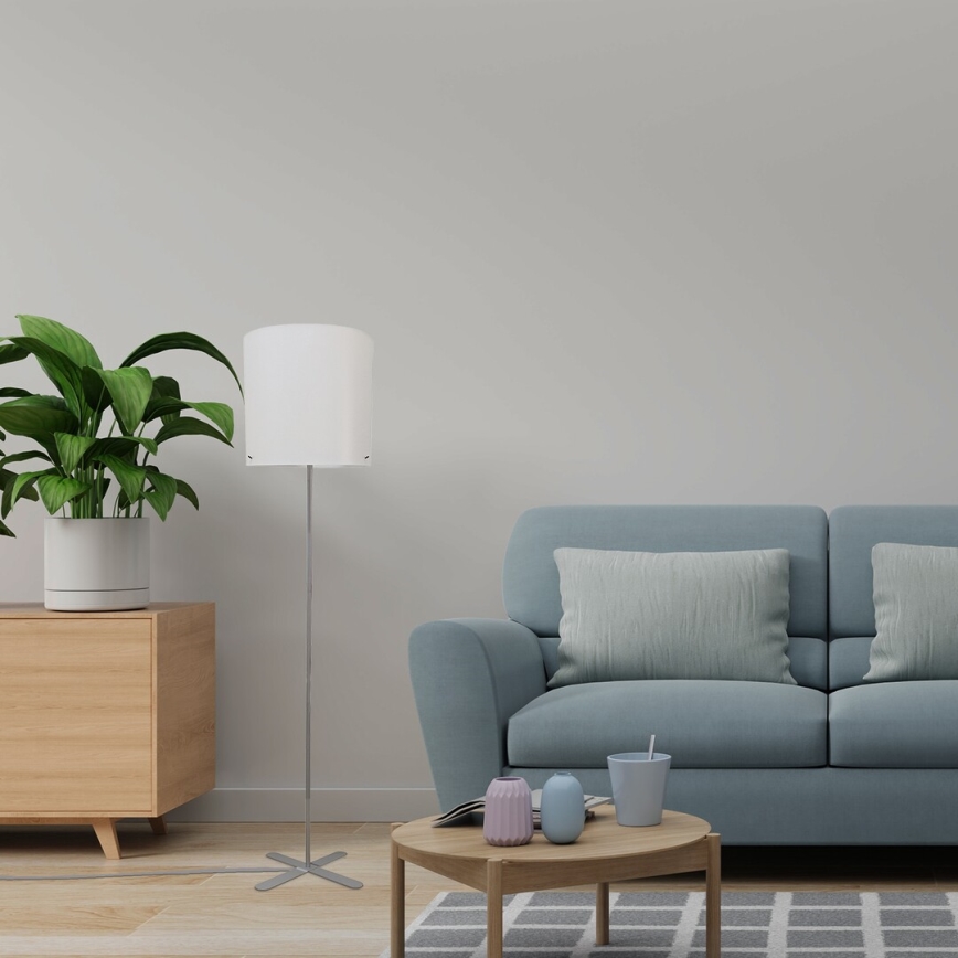 Rabalux - Gulvlampe 1xE27/40W/230V hvid/sølv
