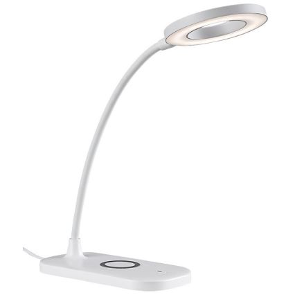 Rabalux - LED Bordlampe m. trådløs opladning og touch-funktion dæmpbar LED/5W/5V 2700-6000K hvid