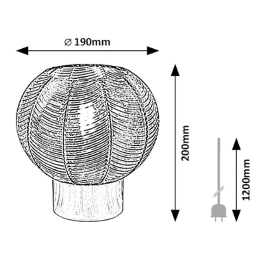 Rabalux - Bordlampe 1xE27/40W/230V