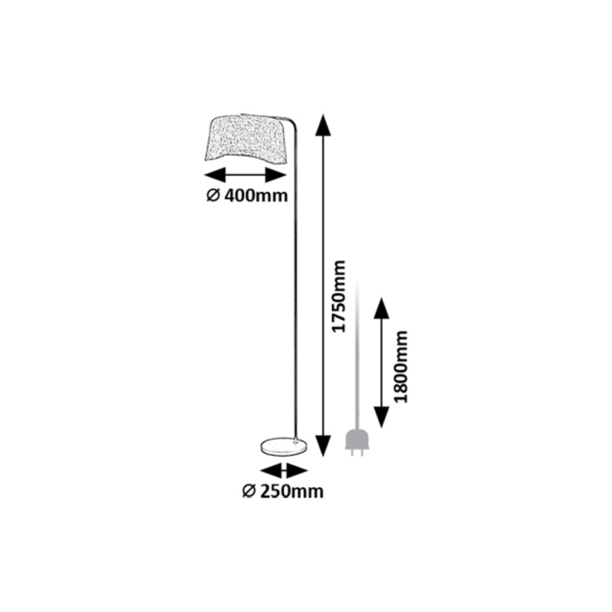 Rabalux - Gulvlampe 1xE27/10W/230V