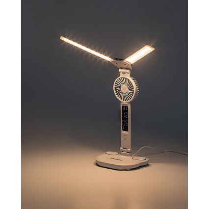 Rabalux - Dæmpbar LED-bordlampe med ventilator og display LED/7W/5V 3000/4000/6500K