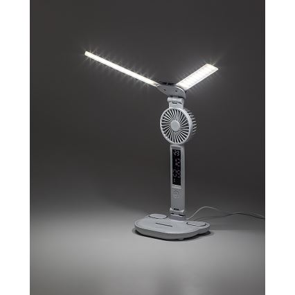 Rabalux - Dæmpbar LED-bordlampe med ventilator og display LED/7W/5V 3000/4000/6500K