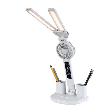 Rabalux - Dæmpbar LED-bordlampe med ventilator og display LED/7W/5V 3000/4000/6500K