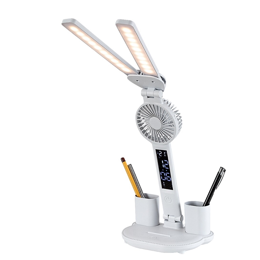 Rabalux - Dæmpbar LED-bordlampe med ventilator og display LED/7W/5V 3000/4000/6500K