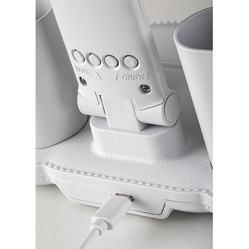 Rabalux - Dæmpbar LED-bordlampe med ventilator og display LED/7W/5V 3000/4000/6500K