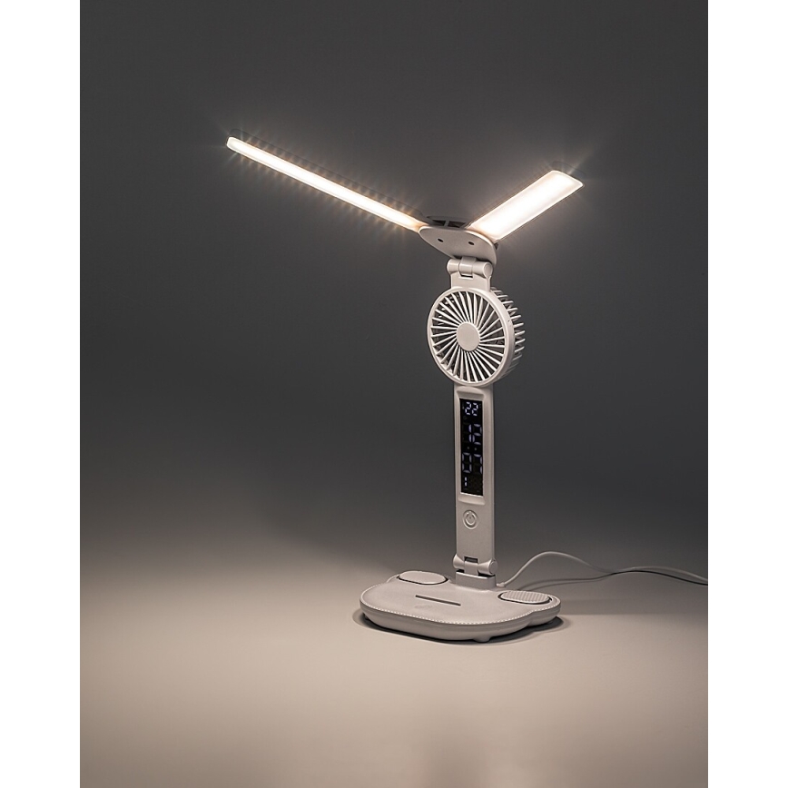 Rabalux - Dæmpbar LED-bordlampe med ventilator LED/7W/5V 3000/4000/6500K