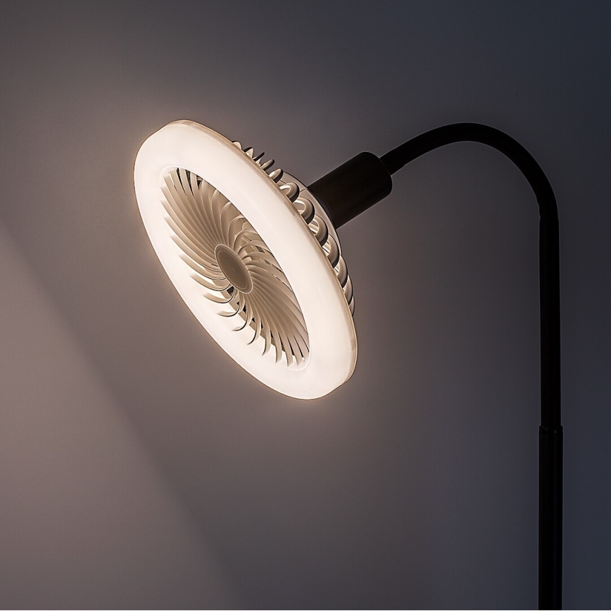Rabalux - LED-dæmpbar gulvlampe med ventilator Ø 30 cm 1xE27/16W/230V 3000-6500K + fjernbetjening
