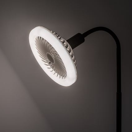Rabalux - LED-dæmpbar gulvlampe med ventilator Ø 30 cm 1xE27/16W/230V 3000-6500K + fjernbetjening