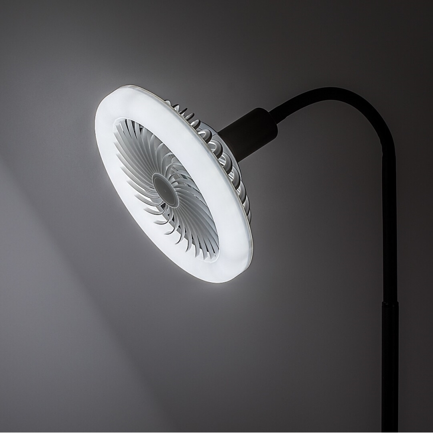 Rabalux - LED-dæmpbar gulvlampe med ventilator Ø 30 cm 1xE27/16W/230V 3000-6500K + fjernbetjening