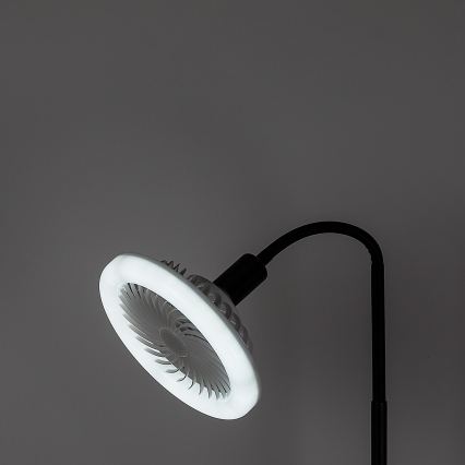 Rabalux - Dæmpbar LED-gulvlampe med ventilator 1xE27/16W/230V 3000-6500K