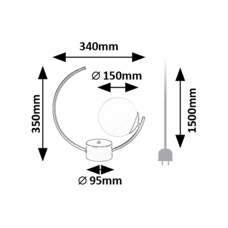 Rabalux - Bordlampe 1xE14/25W/230V