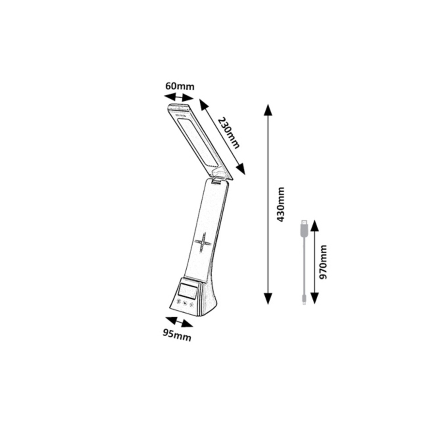 Rabalux - Dæmpbar LED-bordlampe med touch 6W/5V 3000/4000/6500K