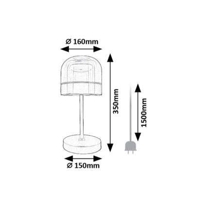 Rabalux - LED bordlampe dæmpbar LED/13W/230V 3000/4000/6000K
