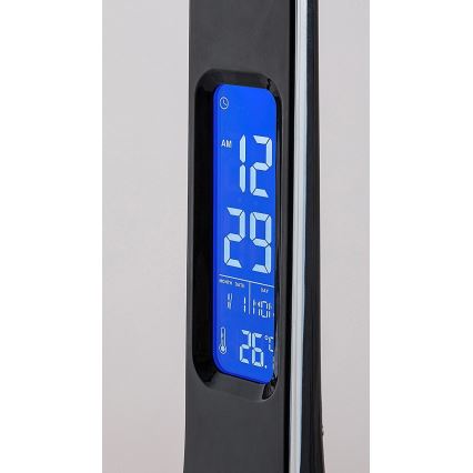 Rabalux - LED bordlampe med display dæmpbar LED/7W/5V 4000K sort