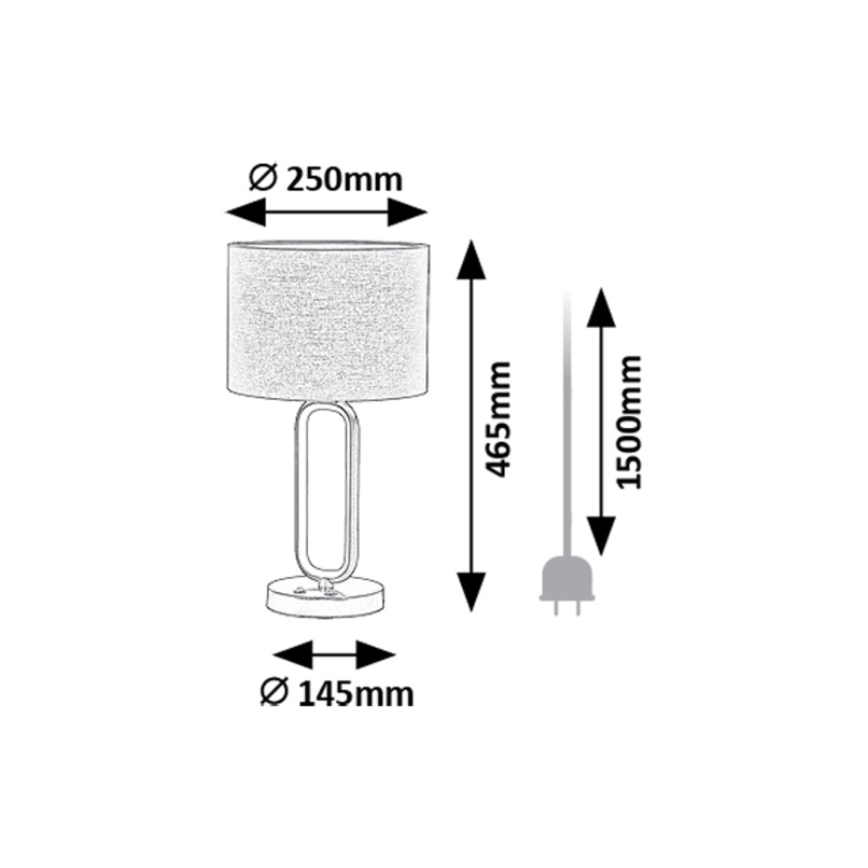 Rabalux - LED bordlampe 1xE27/60W/230V + LED/8W