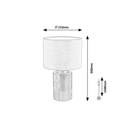 Rabalux - Bordlampe 1xE14/40W/230V grøn