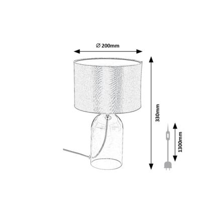 Rabalux - Bordlampe 1xE14/40W/230V Ø 20 cm