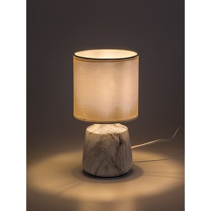 Rabalux - Bordlampe 1xE14/40W/230V hvid/marmorlook
