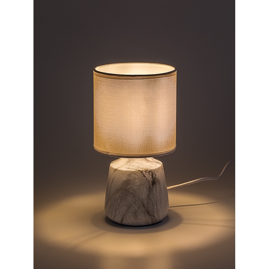 Rabalux - Bordlampe 1xE14/40W/230V hvid/marmorlook