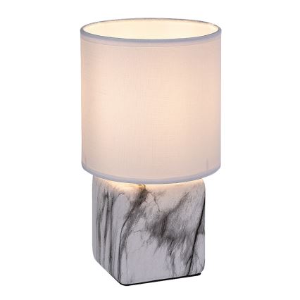Rabalux - Bordlampe 1xE14/40W/230V hvid med marmormønster