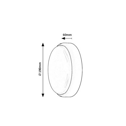 Rabalux - Udendørs LED loftlampe LED/15W/230V IP54 sort