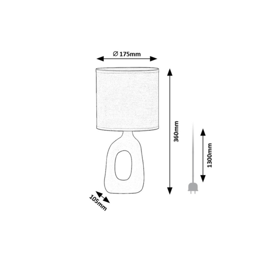 Rabalux - Bordlampe 1xE14/40W/230V cremefarvet