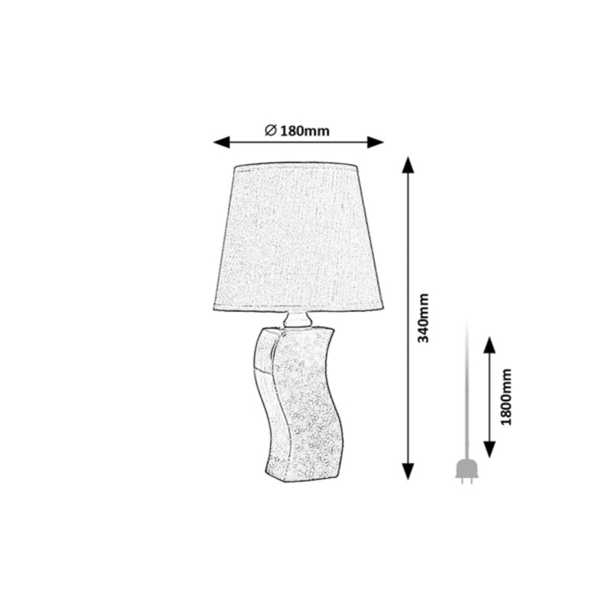 Rabalux - Bordlampe 1xE14/40W/230V grå