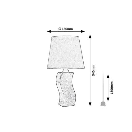 Rabalux - Bordlampe 1xE14/40W/230V blå