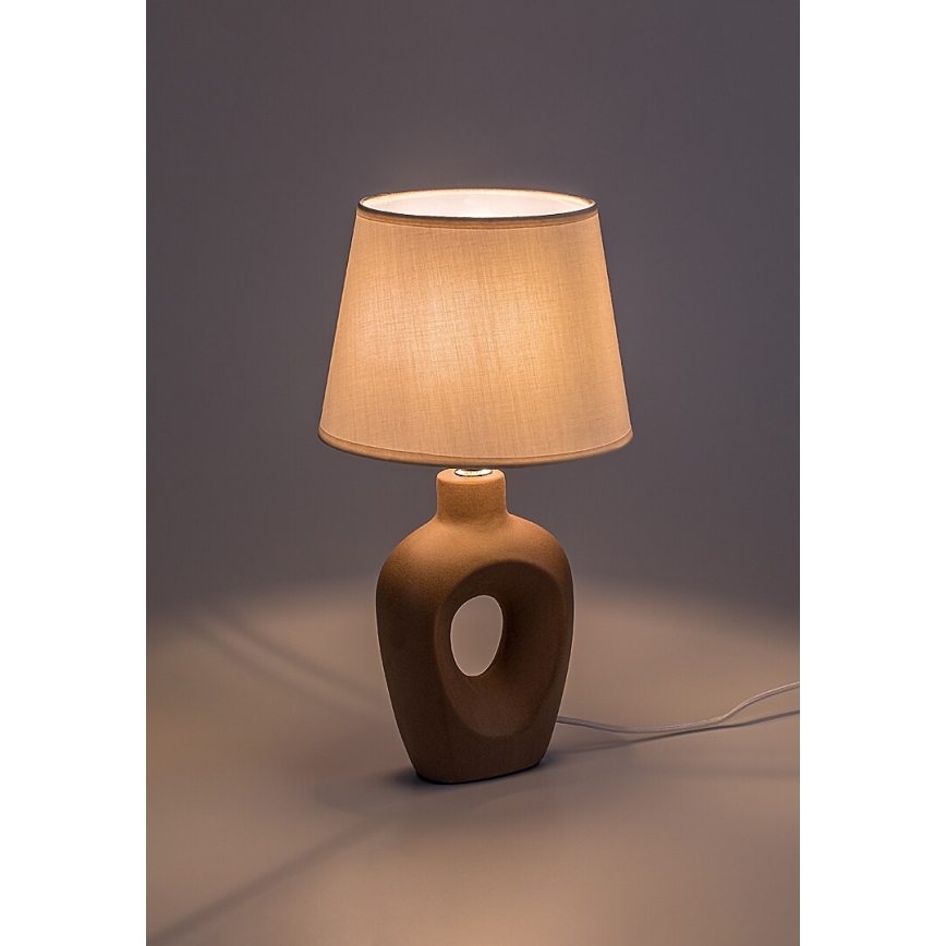 Rabalux - Bordlampe 1xE14/25W/230V brun/cremefarvet