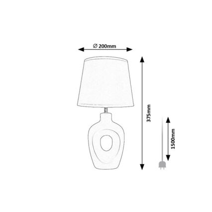 Rabalux - Bordlampe 1xE14/25W/230V brun/cremefarvet