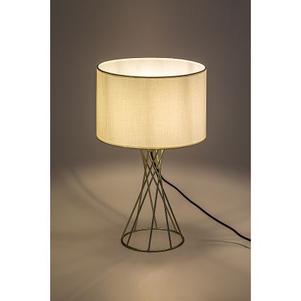 Rabalux - Bordlampe 1xE27/40W/230V guld/hvid