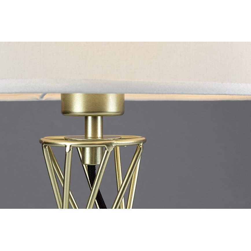 Rabalux - Bordlampe 1xE27/40W/230V guld/hvid