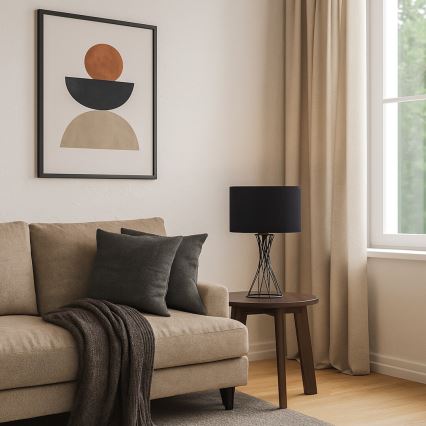 Rabalux - Bordlampe 1xE27/40W/230V sort