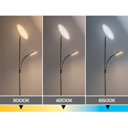 Rabalux - LED dæmpbar gulvlampe LED/23W/230V 3000/4200/6500 beige