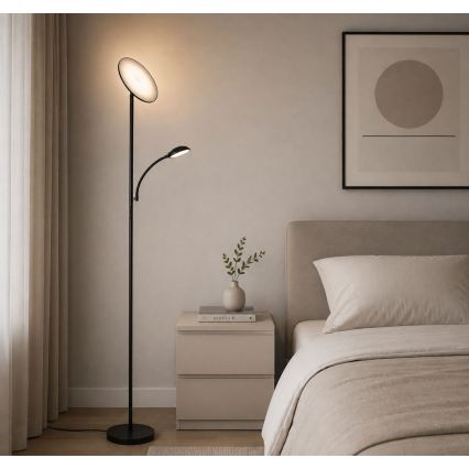 Rabalux - LED-dæmpbar gulvlampe LED/23W/230V 3000/4200/6500 sort