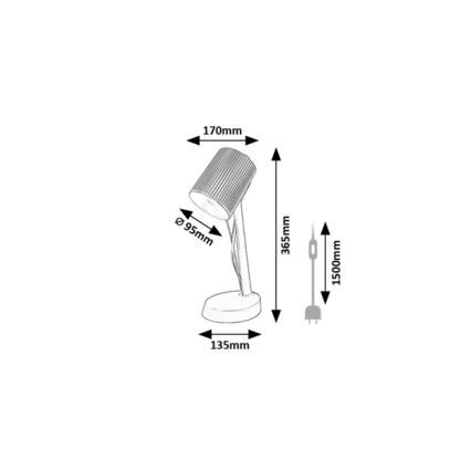 Rabalux - Bordlampe 1xE14/11W/230V lyserød