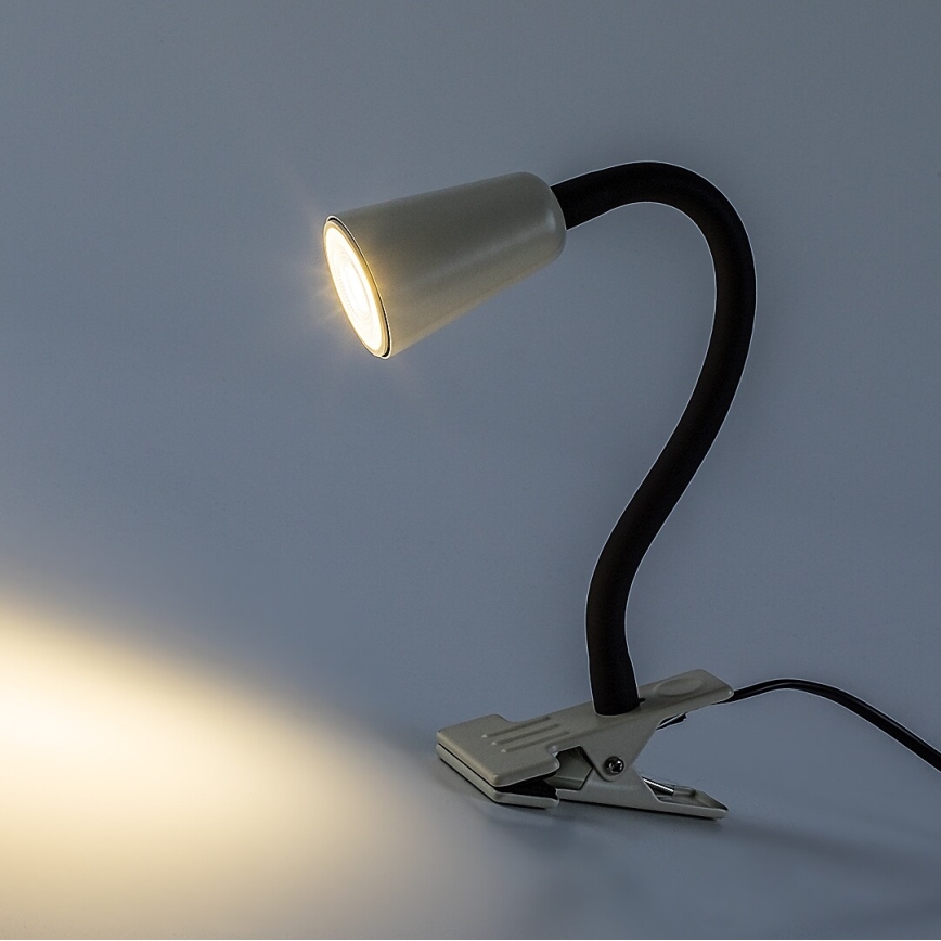 Rabalux - Bordlampe med klemme 1xGU10/7W/230V cremefarvet