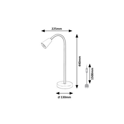 Rabalux - Bordlampe 1xGU10/7W/230V cremefarvet