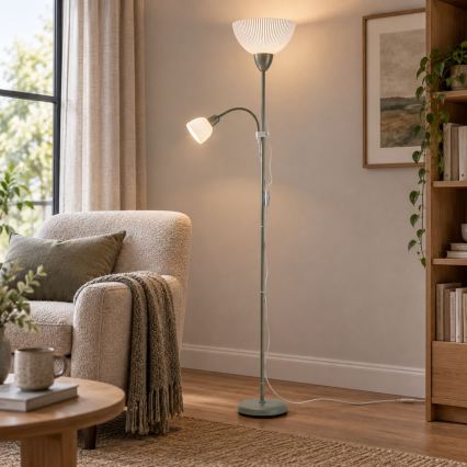 Rabalux - Gulvlampe 1xE27/60W/230V + 1xE14/25W grøn