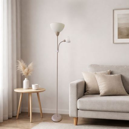 Rabalux - Gulvlampe 1xE27/60W/230V + 1xE14/25W beige