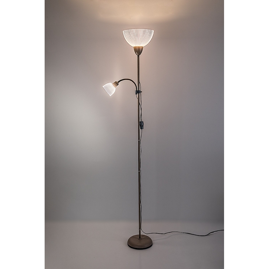 Rabalux - Gulvlampe 1xE27/60W/230V + 1xE14/25W beige