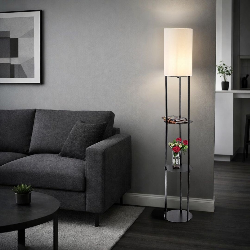 Rabalux - Gulvlampe med hylder 1xE27/40W/230V sort
