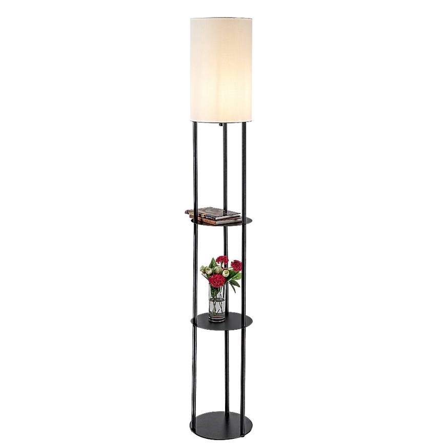 Rabalux - Gulvlampe med hylder 1xE27/40W/230V sort