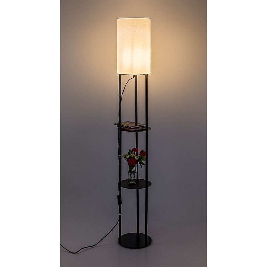 Rabalux - Gulvlampe med hylder 1xE27/40W/230V sort